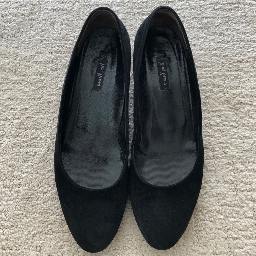 Paul Green Black Suede Low Heel - Euro Size 6